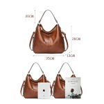 Bolso Cartera Estilo Hobo En Cuero Pu Gran Capacidad Vintage - Imagen 13