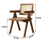 Silla Boho Con Apoyabrazos Para Interiores Living Comedor - Imagen 3
