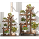 Soporte Maceta De Madera Para Plantas Flores 6 Niveles - Imagen 3