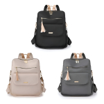 Cartera Mochila Para Dama Lisa Varios Cierres Moderna - Imagen 4