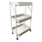 Organizador Multiuso Carrito Plegable Metálico C/ 3 Estantes - Imagen 13