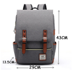 Mochila Unisex Laptop 17' Detalles En Ecocuero - Imagen 7