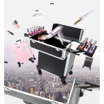 Maleta Valija De Maquillaje Profesional Con Ruedas Y Llaves - Imagen 13