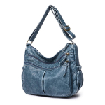 Bolso Cartera En Cuero Pu Estilo Vintage Varios Cierres - Imagen 7