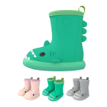 Bota De Lluvia Antideslizante Para Niño Niña En Pvc Tiburón - Imagen 10