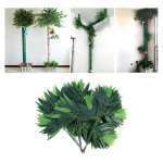 Hojas Decorativas Verdes Plantas Artificiales De Bambu X 10 - Imagen 7