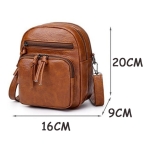Morral Bandolera Bolso Unisex Cuero Pu Moda Hombre Mujer - Imagen 9
