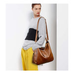Bolso Cartera Estilo Hobo En Cuero Pu Gran Capacidad Vintage - Imagen 18
