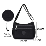Morral Bandolera Estilo Urbano Gran Capacidad 8 Bolsillos - Imagen 4