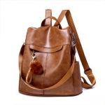 Bolso Mochila Antirrobo Gran Capacidad En Pu Liso Traelo Shop