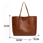 Cartera Bolso En Cuero Pu Sin Hebillas Minimalista Moderno - Imagen 8