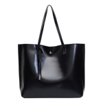 Cartera Bolso En Cuero Pu Sin Hebillas Minimalista Moderno - Imagen 4