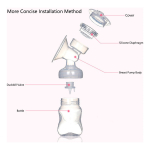 Extractor De Leche Eléctrico Usb Masajeador Ordeñador Bebe C - Imagen 7