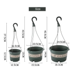 Maceta Redonda En Plastico Decorativa Jardineria 20cm - Imagen 4