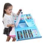 Juego De Lápices De Colores 208 Piezas Con Tablero Niños - Imagen 3