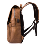 Mochila Laptop Antirrobo Simil Cuero Varios Compartimientos - Imagen 8