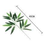 Hojas Decorativas Verdes Plantas Artificiales De Bambu X 10 - Imagen 2