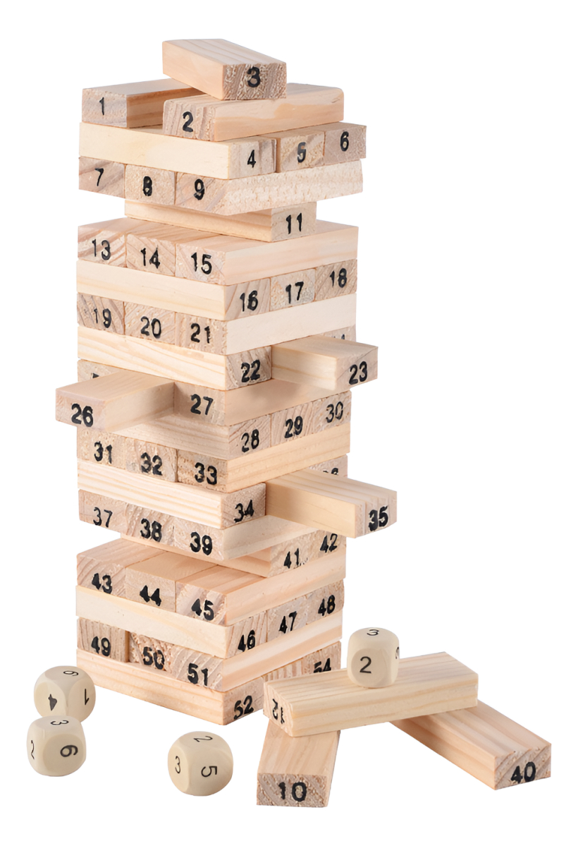 d_861519-mlu78316177673_082024-f.jpg Juego De Mesa Torre De Madera Niños Niñas Estrategia - Imagen 1