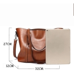 Bolso Cartera En Cuero Pu Estilo Vintage Gran Capacidad - Imagen 5