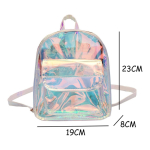Mochila Transparente De Pvc Divertida Tornasolada Escolar - Imagen 2