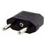 Pack X2 Adaptador Ficha Americana 2 Patas Chatas A Redondas - Imagen 2