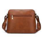 Bolso Cartera Bandolera Dama Doble Cierre Exterior Cuero Pu - Imagen 6