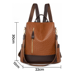 Cartera Mochila Anitrrobo Diseño De Piel Cocodrilo - Imagen 10