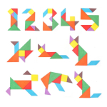Tangram De Madera Pequeño Regalo Ingenio Juegos Didacticos - Imagen 2