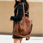 Bolso Mochila Antirrobo Gran Capacidad En Pu Liso Traelo Shop - Imagen 2