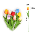 Flores Artificiales Decorativas Ramo De 5 Flores Tulipanes - Imagen 18