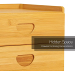 Mesa De Luz Bamboo Tres Cajones Para Dormitorio - Imagen 8