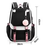 Mochila Kawaii Impermeable Usb Notebook Escolar - Imagen 18