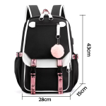 Mochila Kawaii Impermeable Usb Notebook Escolar - Imagen 12