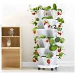 Maceta X 3 Plástica Encastrable Para Jardín Vertical Ruedas - Imagen 2