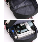 Mochila Kawaii Impermeable Usb Notebook Escolar - Imagen 15
