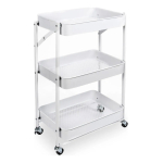 Organizador Multiuso Carrito Plegable Metálico C/ 3 Estantes - Imagen 7