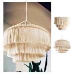 Pantalla Lampara Colgante De Techo Macrame Decoración - Imagen 5