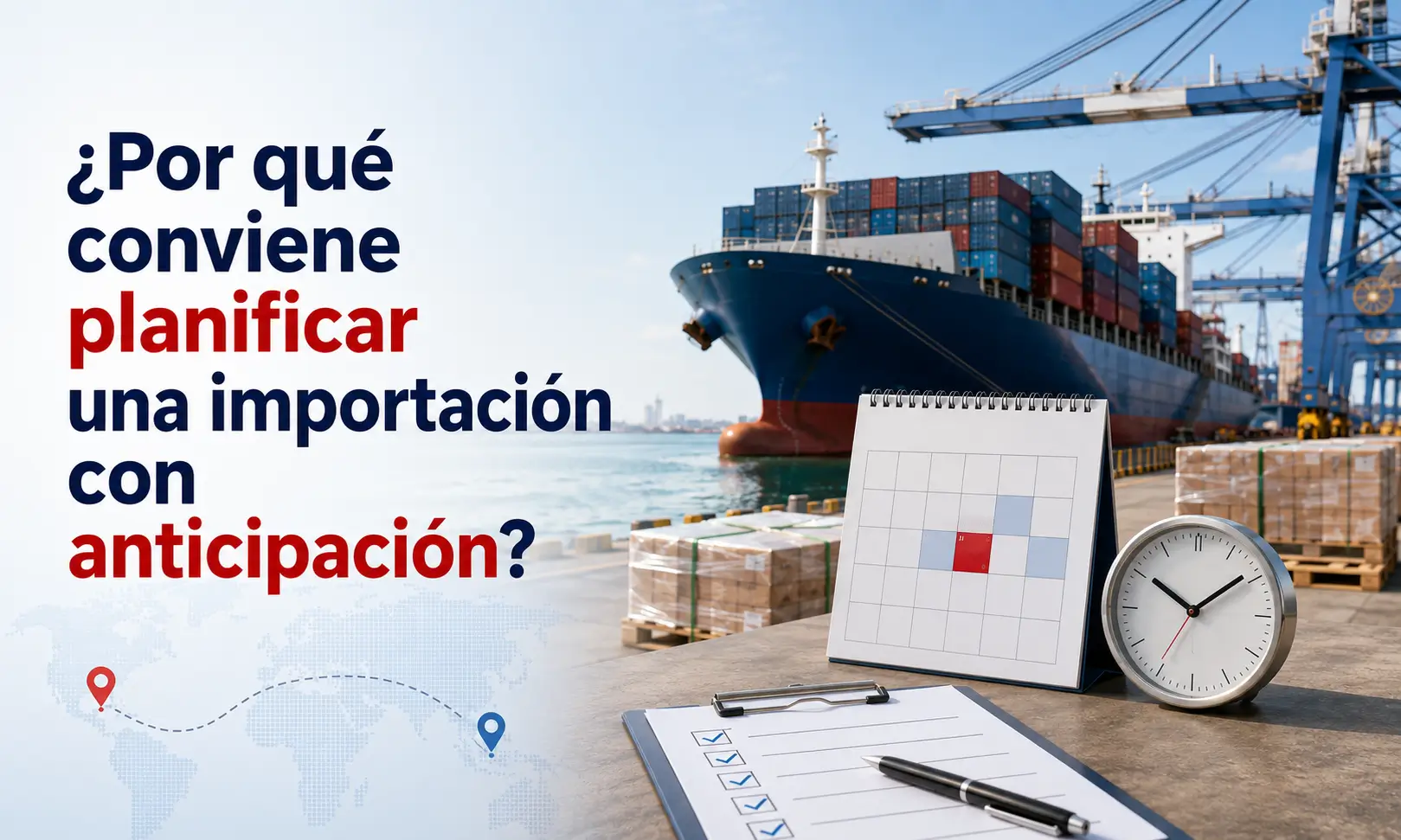 Planificación anticipada de una importación desde China a Uruguay