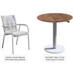 Juego de Comedor Exterior con Mesa Regulable para Jardín y Terraza - COBHAM - Imagen 2