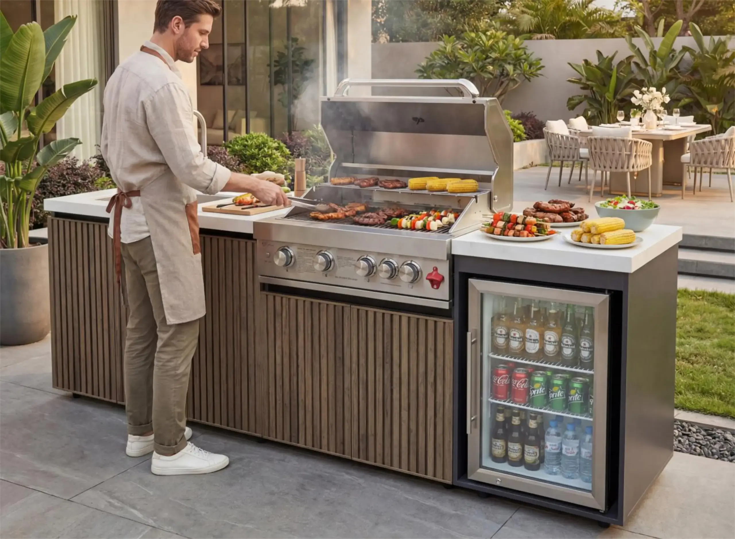 KC-06 Cocina Exterior con Parrilla de Acero Inoxidable – KC-06 - Imagen 1
