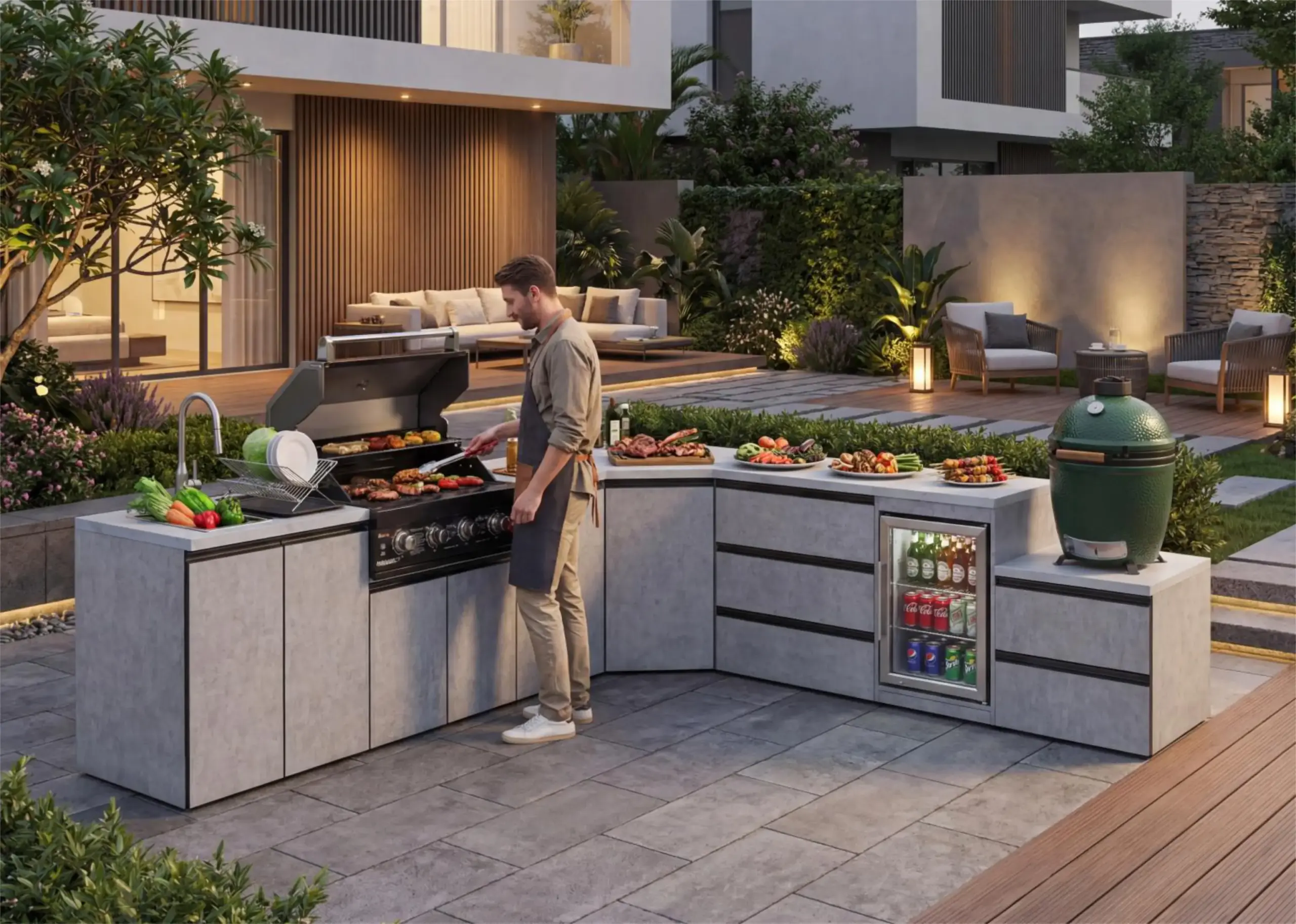 KC-12v2 Cocina Exterior con Parrilla de Acero Inoxidable – KC-12_v2 - Imagen 1