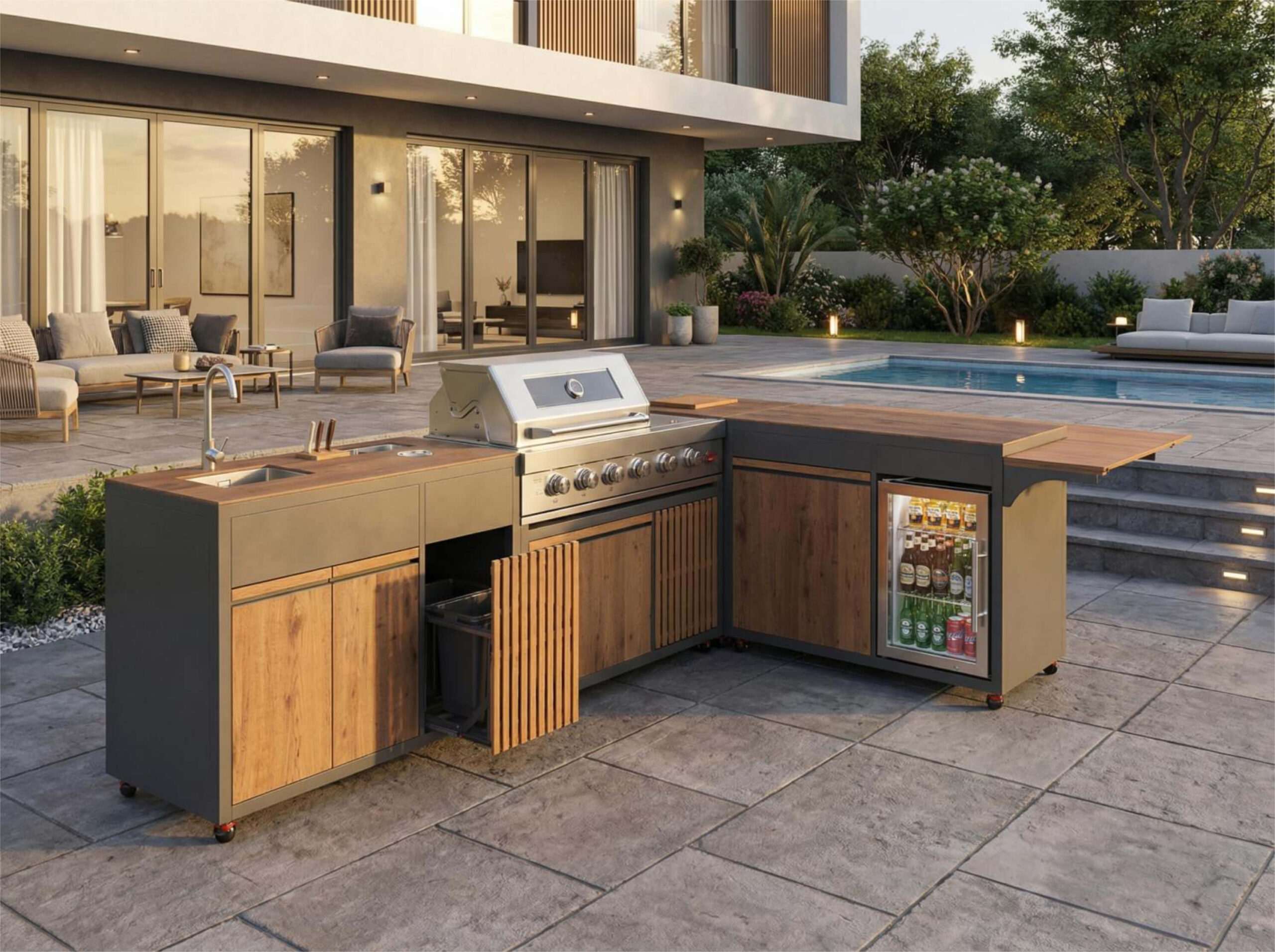 KC-16 Cocina Exterior con Parrilla de Acero Inoxidable – KC-16 - Imagen 1