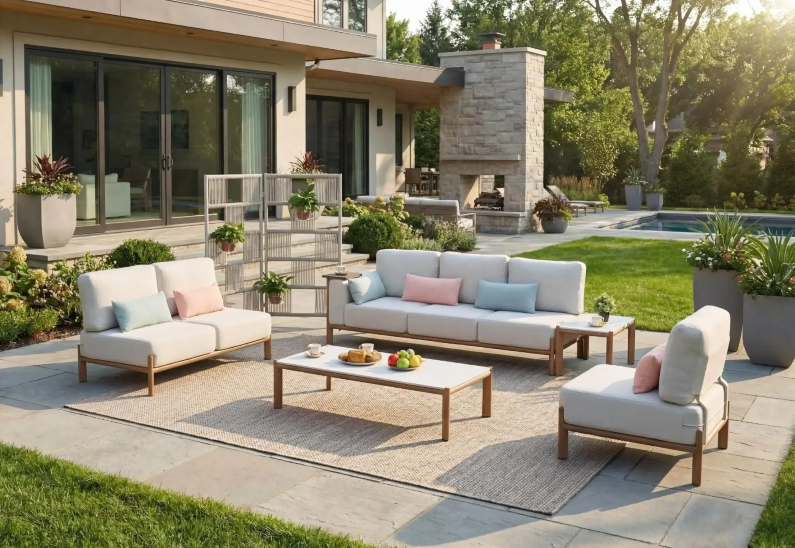 Yiwen Muebles de Living Exterior Moderno para Jardín y Terraza - YIWEN - Imagen 1